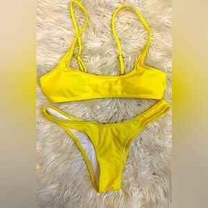 Neon yellow little bikini